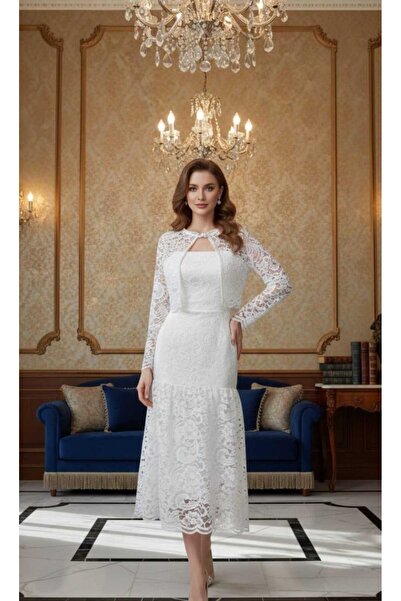 CACHE MONNEY Lace dress with separate jacket