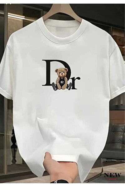 New Shine Teddy Bear Dr Printed White Unisex T-Shirt