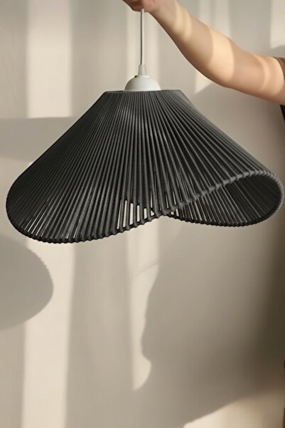 afralya home Gri Avize Ev Dekorasyonu Aydınlatma Rustik Tarz Bohem Avize Yata...