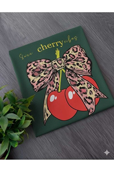 New Shine Cherry Cherry Printed Green Unisex T-Shirt