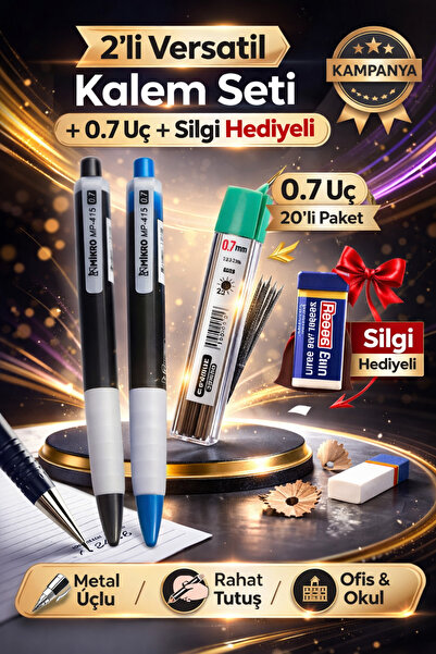 W-Design 2 Pieces of 0.7 Versatil Pen + 1 Piece of 0.7 Tip + 1 Piece of Erase...