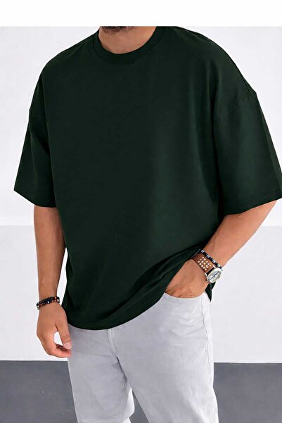 New Shine Solid Color Green Unisex T-Shirt