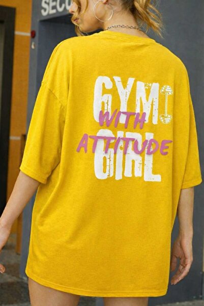New Shine Gym Girl Printed Yellow Unisex T-Shirt