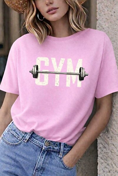 New Shine Gym Printed Pink Unisex T-Shirt