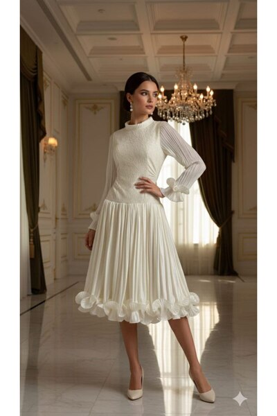 Special-DIARA "Pearl" white lace dress
