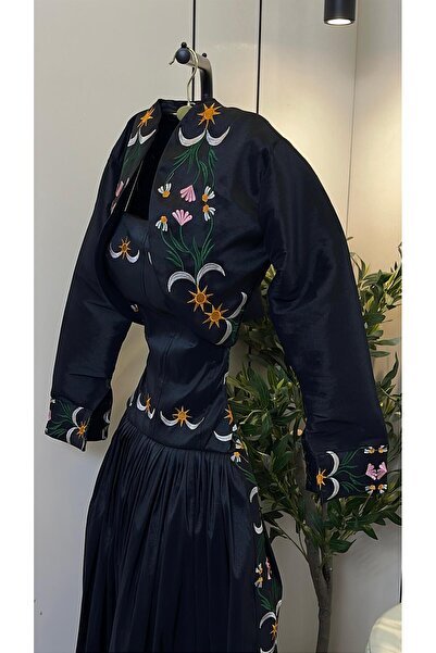 Mara Navy Blue Flower of the Universe Dress