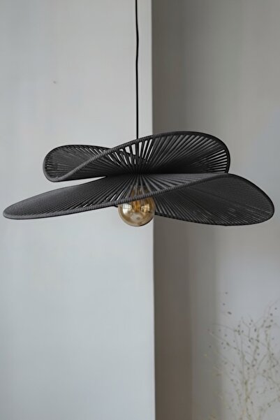 afralya home Hasır Sarkıt Avize 2 Şeritli avize / Bohem avize / Salon Modern ...