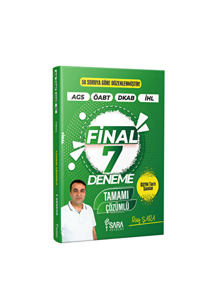 Şara Akademi FİNAL 7 Deneme - Tamamı Çözümlü | ÖSYM Tarzı AGS, DKAB, ÖABT, İH...