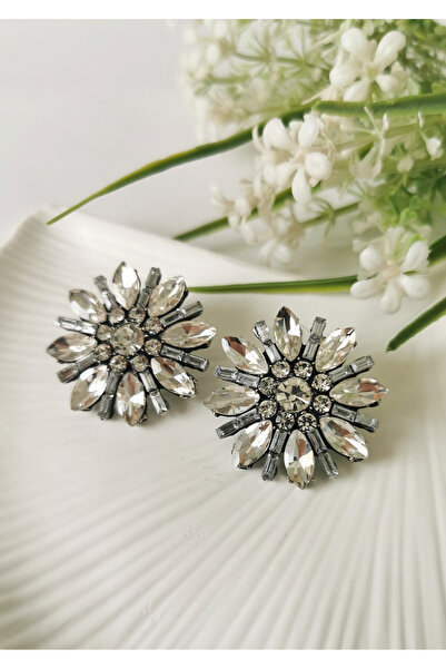 Halley Concept أقراط كريستال بلوم الحجرية