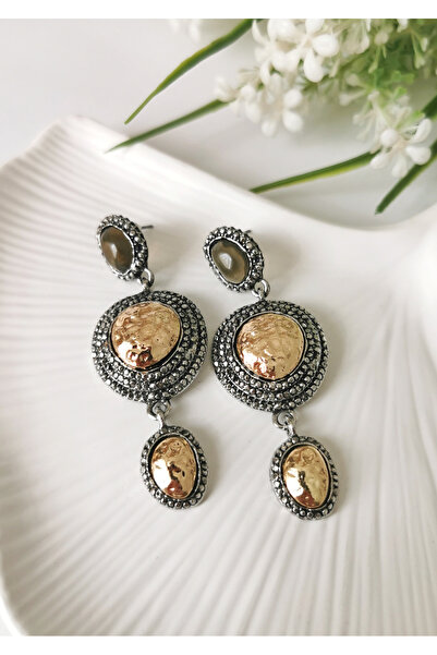 Halley Concept Antique glow oval dangle earrings