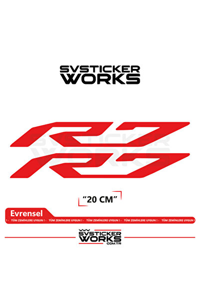 ARONA Yamaha R7 Compatible Text Sticker – High Quality Custom Cut Foil (Set o...
