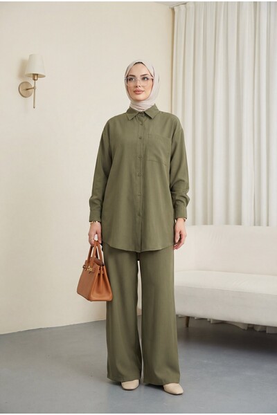 Modamorfo Сорочка з ґудзиками спереду та однією кишенею, штани, модальний ком...