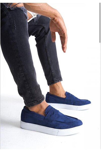 BOA BA0580 Pantofi pentru bărbați din piele intoarsa, albastru închis, cu tal...