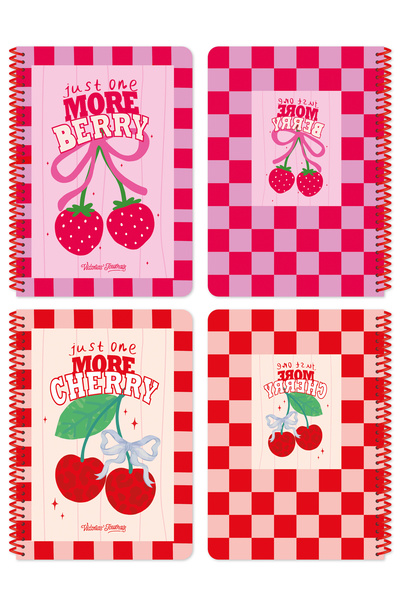 Victoria's Journals مجموعة من دفترين مدرسيين حلزونيين مقاس A5 - غلاف مربع الن...