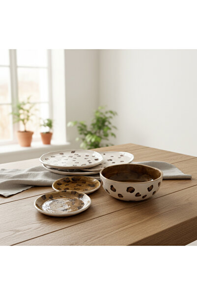 Handmade 7 parça 4 kişilik tatlı/yemek takımı