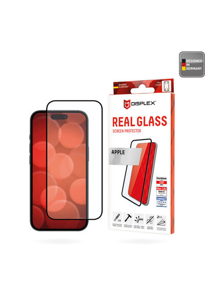 Displex Folie de sticlă premium pentru iPhone 16 Plus, sticlă naturală, compl...