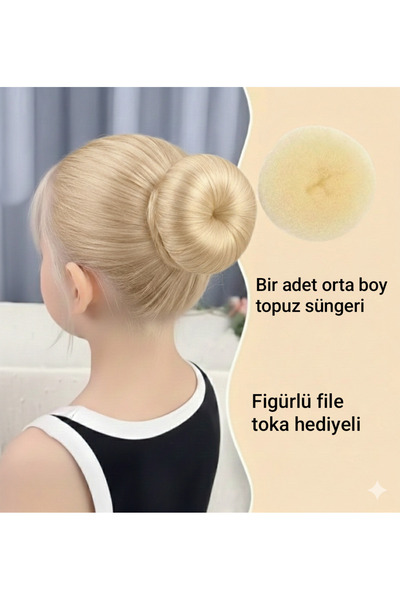 MutluBiDünya Kız Çocuk Bir Adet Orta Boy Topuz Süngeri