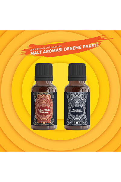 trend aroma Malt Aroması Deneme Paketi 2x50cc (her biri 1 litre uyumlu)