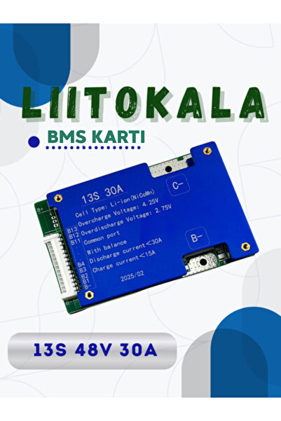 RoboPazar LiitoKala 13S 48V 30A / 50A Li-Ion BMS Kartı