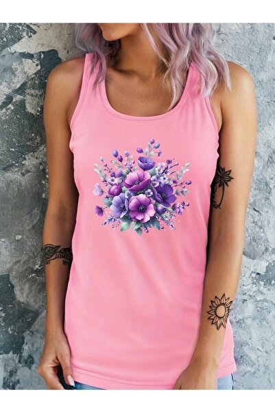 mercoledi Feather Flower Printed Women's Hollow Out Neckline Swimmer T-Shirt ...