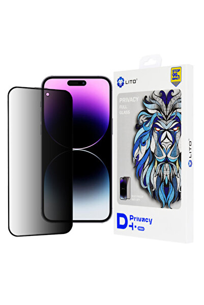 Lito Sticlă de confidențialitate D+ Pro pentru iPhone 14 Pro Max, Neagră