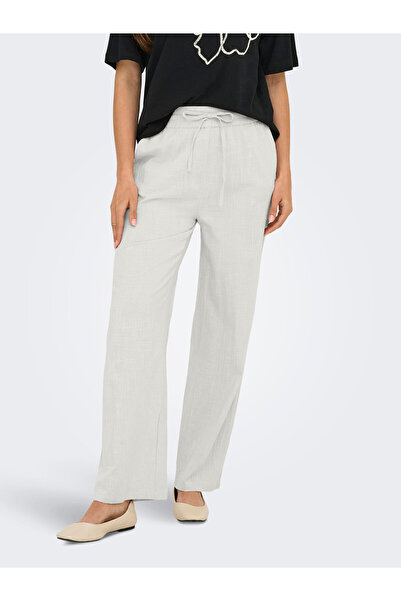 ONLY Onltizana Cotton Loose Pants Wvn Noos Women's White Trousers - 15319090