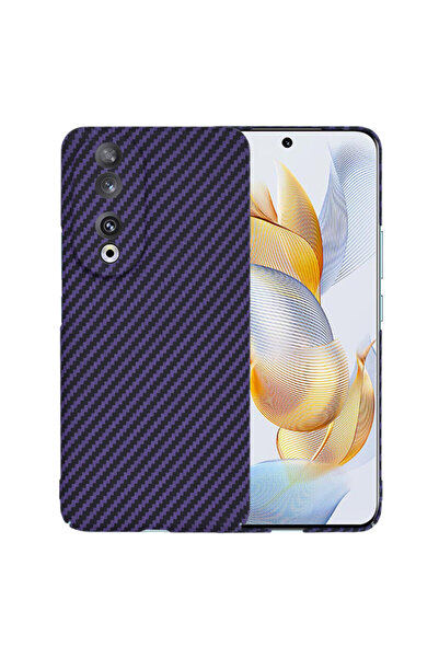 Techsuit Carcasă din fibră de carbonită pentru Honor 90, violet