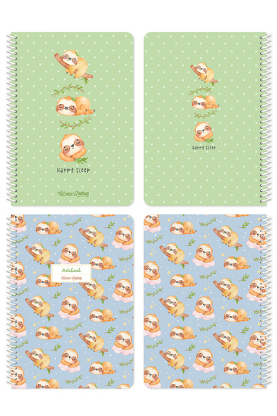 Victoria's Journals A5 Spiral School Notebook Set of 2 – Plain Soft Touch Cover