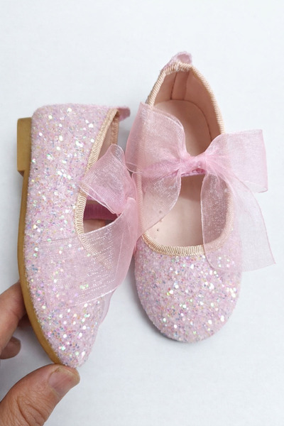 Turkuaz Ayakkabı Pembe pullu Can canlı Ortopedik Babet