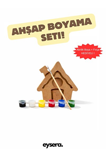 eysera Ahşap Boyama Seti – Çocuk Aktivite & Hobi Oyuncak, Montessori Eğitici Set