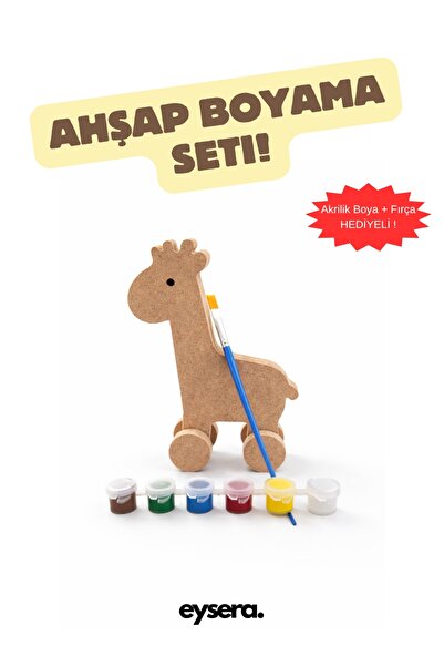 eysera Ahşap Boyama Seti – Çocuk Aktivite & Hobi Oyuncak, Montessori Eğitici Set