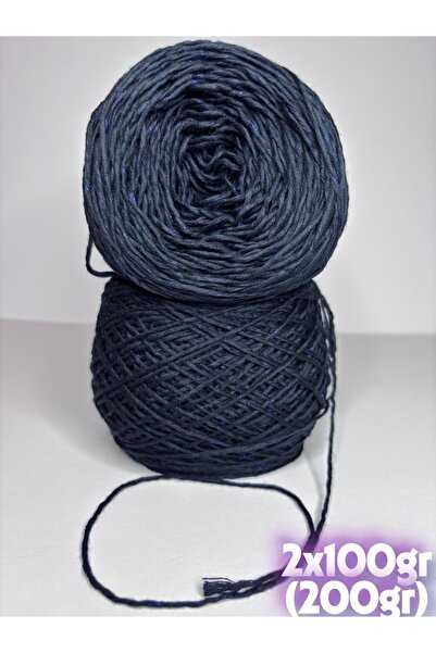 Ana&Kuzusu İplik Mornarsko plava, plava Sa šljokicama Viskoza pamuk (leto, Se...