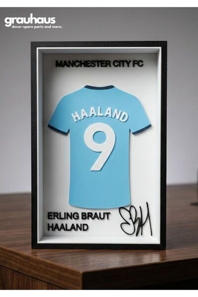 GRAUHAUS Erling Haaland Manchester City Forma Çerçeve Dekor