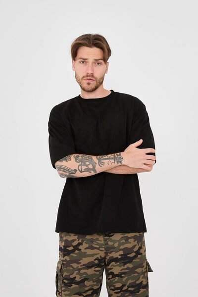 Ghetto off limits Базова чорна футболка оверсайз