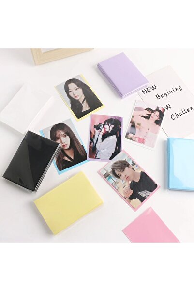 Kpop Dünyasi Renk Fonlu Desensiz Kart Koruyucu/Sleeve (10 Adet)