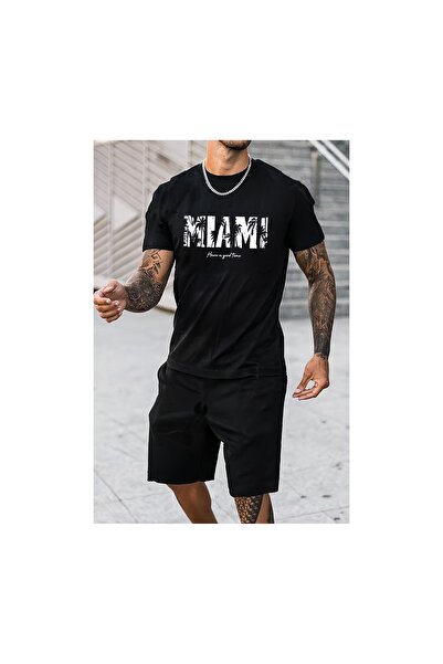 R&M Brotherhood Miami Printed T-Shirt and Shorts Set