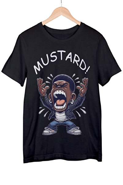 Texclusive تي شيرت كيندريك لامار، تي شيرت ماستارد، تي شيرت أسود من لامار