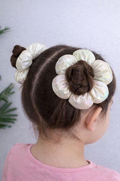 EMKSHOP Блискуча пухнаста маргаритка Гумова шпилька Металевий колір Шпилька д...