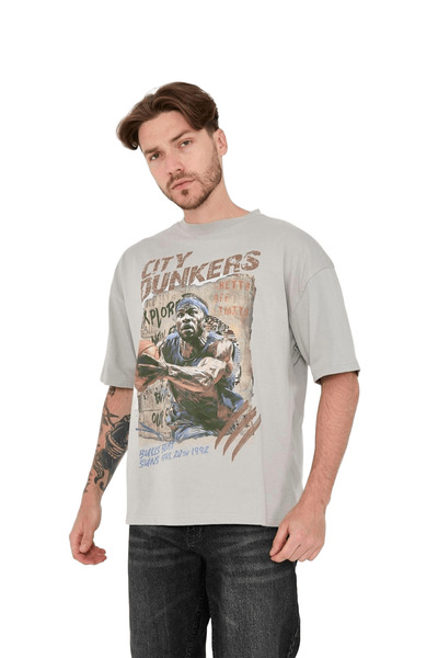 Ghetto off limits City Dunkers Сірий Oversize T-shirt - Повернути до списку