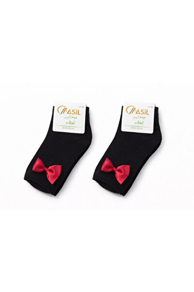Lexaly Turkish scented women's Bamboo socks with a red bow