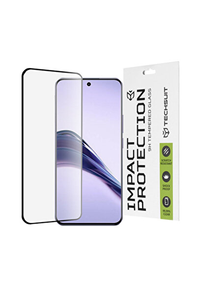 Techsuit 111D Πλήρες κάλυμμα / Πλήρες κολλητικό γυαλί για Realme 13 Pro, μαύρο