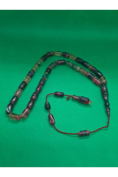sarıyer silver Urfa Craftsmanship Systemed Crimped Amber Prayer Beads 33 Habbe Islamic Religion Themed Prayer Multi-Colored