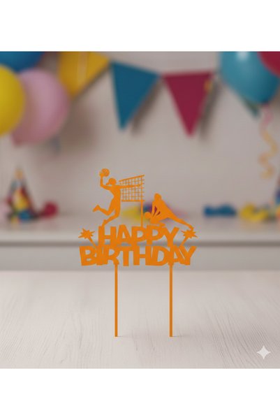 Kanem3D زينة كعكة عيد الميلاد للفتيات بتصميم كرة الطائرة