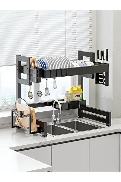 M SMART Over Sink Dish Drying Rack, Over Sink Plate and Cup Organizer with Cu...