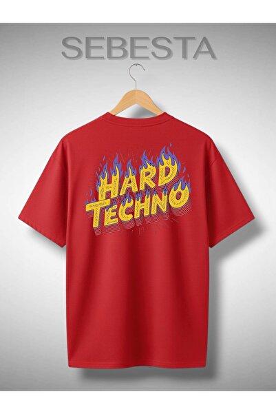 Sebesta Fashion Hard Techno Printed Premium Oversize T-Shirt