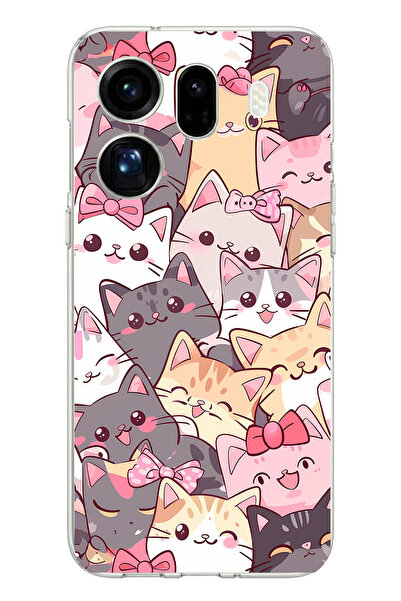 TechTree Oppo Find X9 Pro Compatible Cute Cats Printed Silicone Case