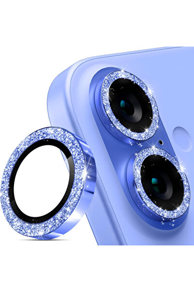 hD Camera Protection Lens with Stone for iPhone 16 and 16 Plus Compatible Easy to Install with No Damage to Camera