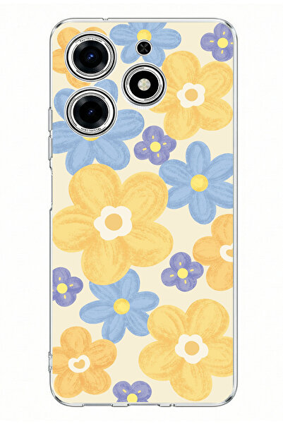 TechTree حافظة سيليكون ناعمة مطبوعة بطبعة حديقة الزهور متوافقة مع هاتف Tecno ...