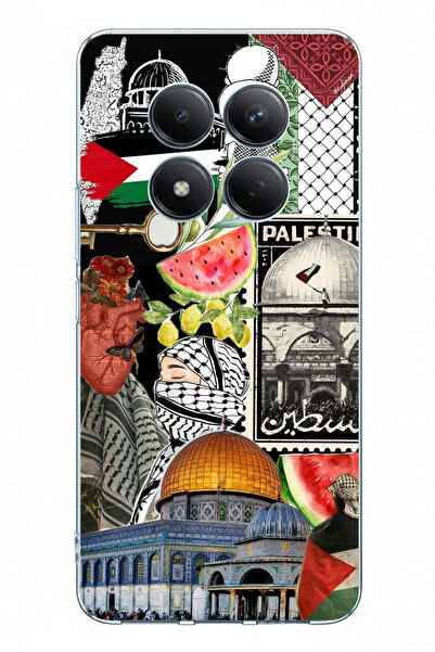 TechTree حافظة سيليكون مطبوعة بتصميم فلسطين فريدة من نوعها متوافقة مع Redmi N...