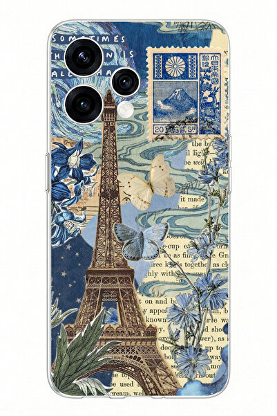 TechTree حافظة سيليكون مطبوعة متوافقة مع OPPO Reno 15 - Reno 15F بتصميم باريس...